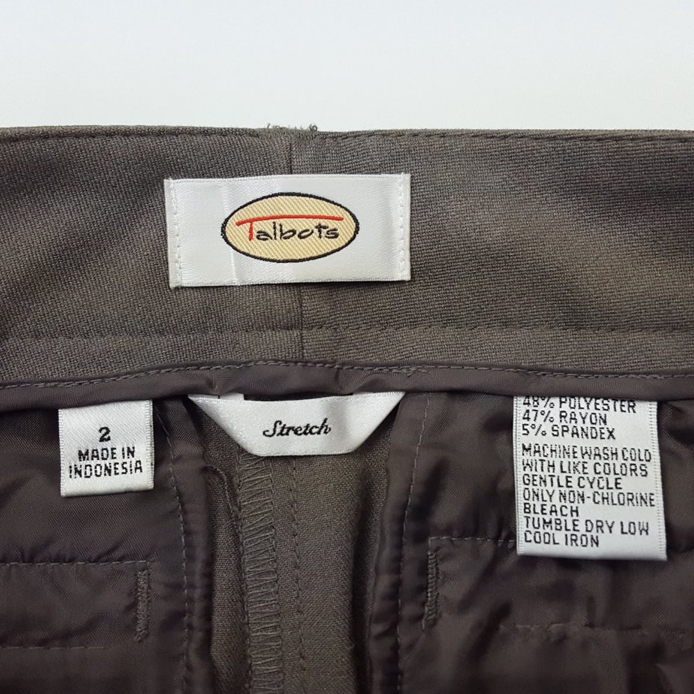 Talbots Flare Trouser Pants, Solid Gray, Women's … - image 3